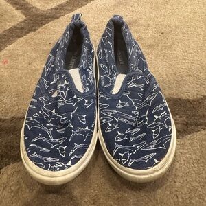 Old Navy Blue and White Nautical Slip-On Sneakers